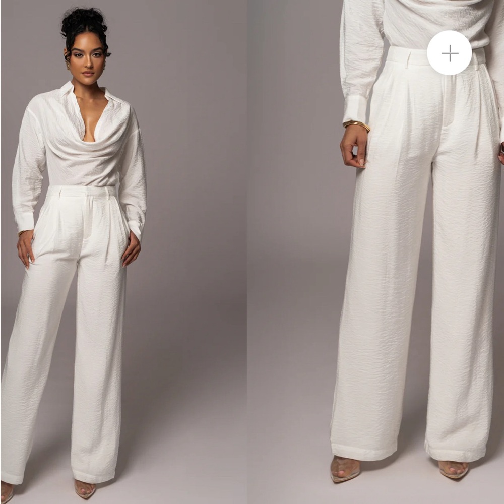 IVORY DREW CRINKLED TROUSERS